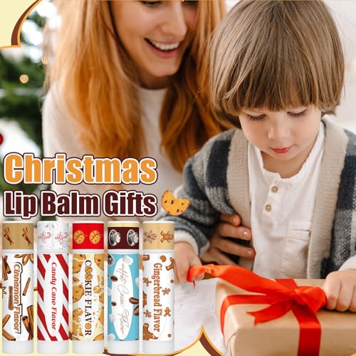 25pc Christmas Lip Balm Bulk Set - Holiday Flavors Party Favors