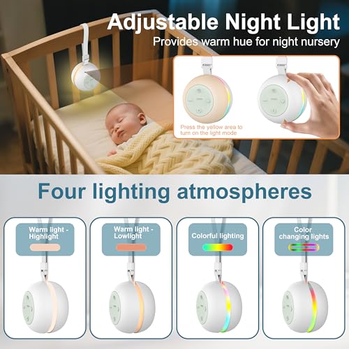 Wobrikosee Portable White Noise Machine with Mood Light & Timer