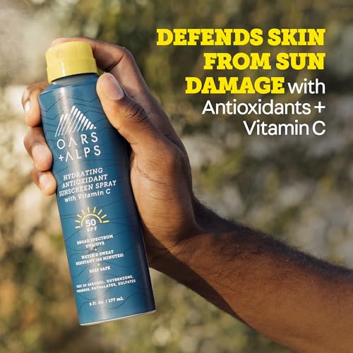 Oars + Alps SPF 50 Body Sunscreen Spray 6oz - Lightweight, Water-Resistant, Reef-Safe