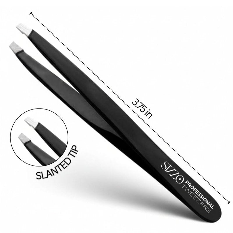 Professional Eyebrow Tweezers Facial Hair Hair Removal Stainless Steel Tweezers for Ingrown Facial Hair | BLACK