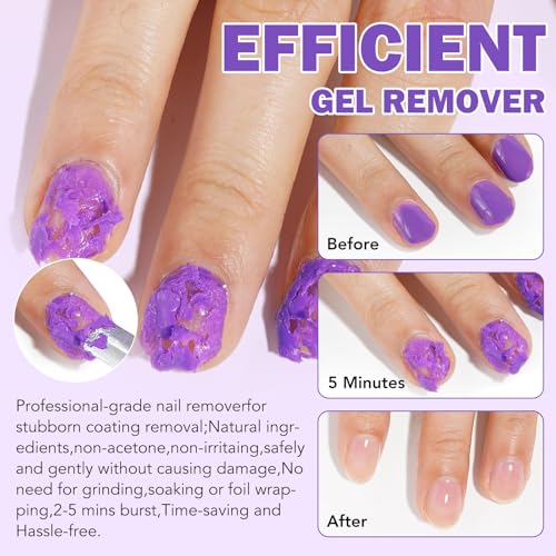 HUALIJIA Gel Nail Polish Remover Kit – Fast, Easy, No Soaking