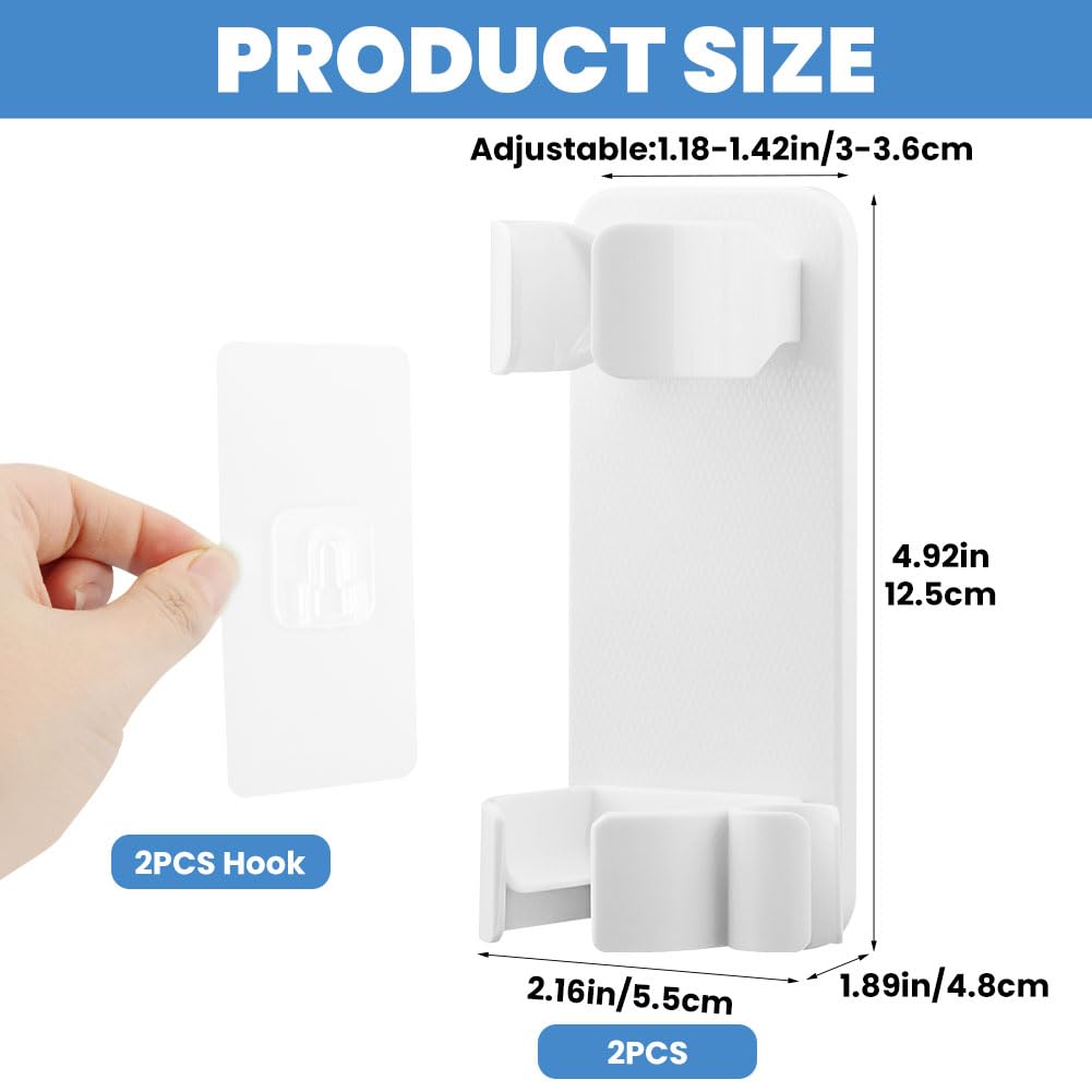 2Pcs Curling Iron Holder Hot Tools Holder,Hair Straightener Holder Wall Mounted Blow Dryer Holder,Hair Tools Organizer for Curling Wands, Hair Straighteners,Combs
