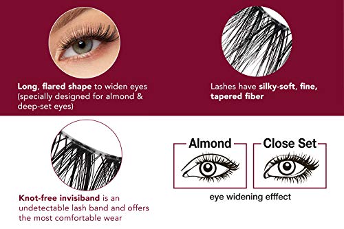 Ardell Extension FX D-Curl False Eyelashes - Eye Widening Lashes, 4 Pack