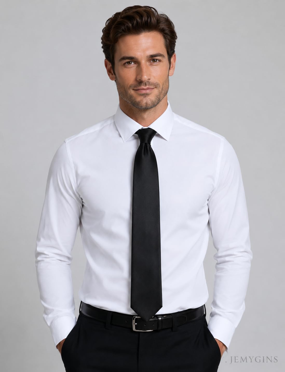 Solid Color Tie for Men - Business & Wedding Necktie | Elegant Design