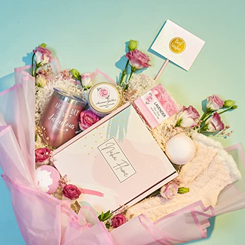 Naha Flume Spa Gift Set for Women - 6-Piece Self-Care Relaxation Basket