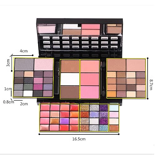 VERONNI All-in-One Makeup Kit with 74 Colors - Eyeshadows, Lip Gloss, Blush & More