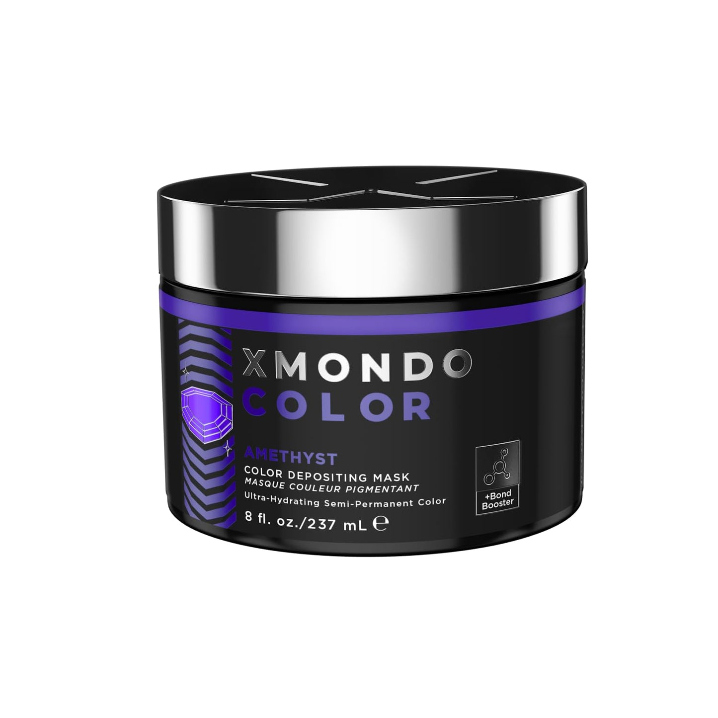 XMONDO Color Super Purple Hair Mask - Nourishing Semi-Permanent Dye with Bond Booster & Hyaluronic Acid | 8 Fl Oz