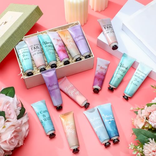 Leelosp 10-Pack Motivational Hand Cream Gift Set, Travel Size Lotion
