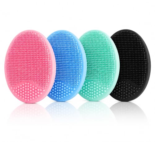 Silicone Face Scrubber Set - 4 Pack Gentle Cleansing Brushes