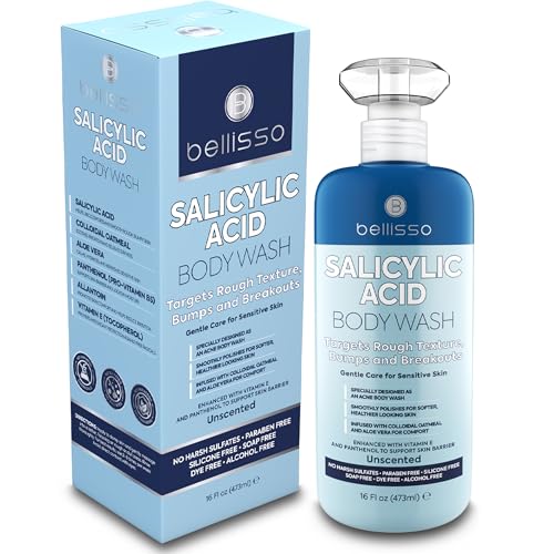 BELLISSO Salicylic Acid Body Wash for Acne & Keratosis Pilaris - 16 fl oz