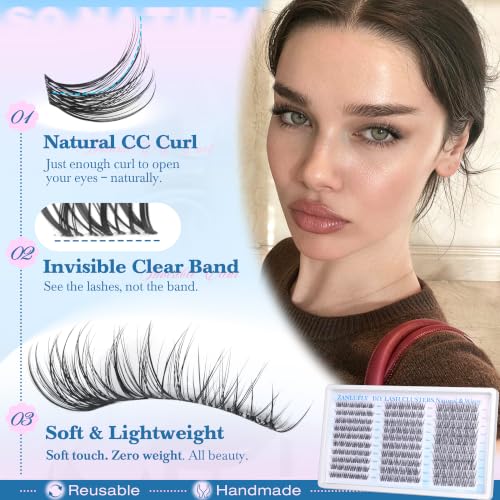 A-Natural CC Curl Wispy Eyelash Clusters 180Pcs for DIY Lash Extensions