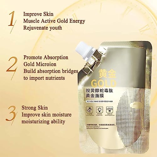 Retinol Snake Venom Gold Peel Mask Set - Rejuvenating Facial Mask 2Pcs