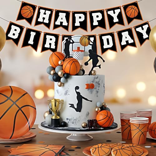 Basketball Cake Toppers Set - 29pcs Sports Party Decorations