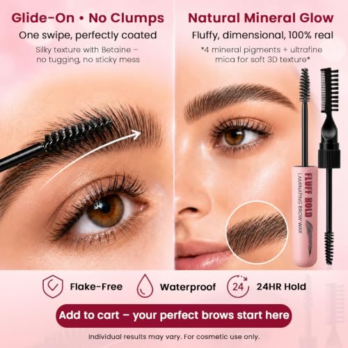 Duoffanny Clear Brow Gel 2-Pack, Dual-Ended Waterproof Eyebrow Sculpting Kit