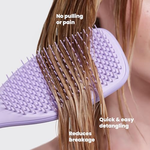 Tangle Teezer Fine Ultimate Detangler Brush, Dry & Wet Hair Brush to Detangle & Reduce Breakage for Fine Hair Types, Hypnotic Heather