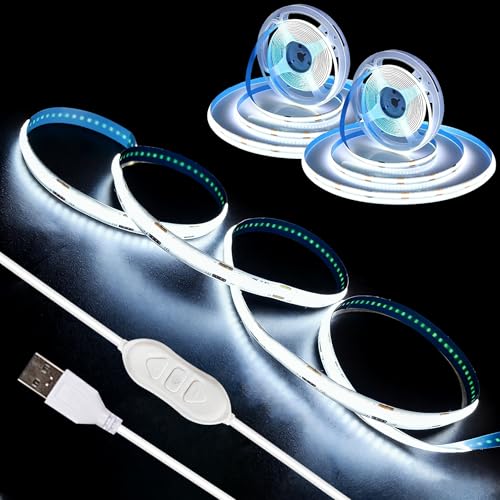 5V USB LED Strip Lights - 3.28FT COB Flexible Light for Cabinet & TV