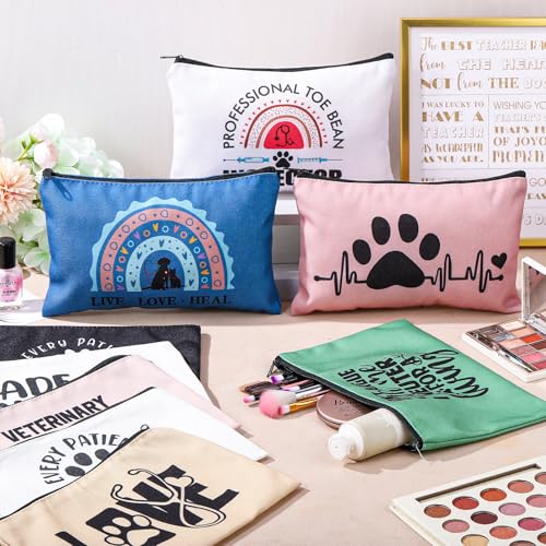 Kacctyen 9 Pcs Veterinary Cosmetic Bags - Veterinarian Makeup Pouch Set