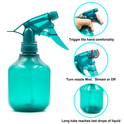 Youngever 8 Ounce Spray Bottles - 6 Pack for Hair & Cleaning Solutions