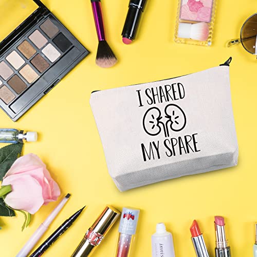 I Shared My Spare Kidney Donor Canvas Makeup Bag - Organ Donation Gift