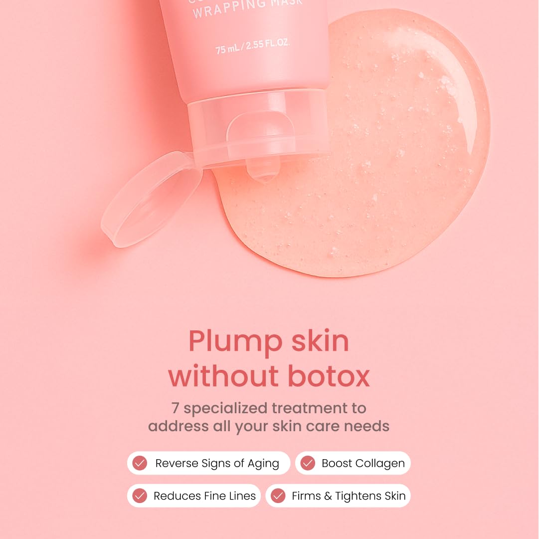 Collagen Wrapping Mask - Overnight Peel Off for Firmer Skin | 75ml Korean Skincare, All Skin Types