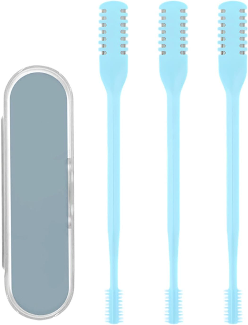 Nasal Hair Remover Tool - 360° Rotating Portable Manual Cutter | Travel Essentials, 3 PCS, Beige