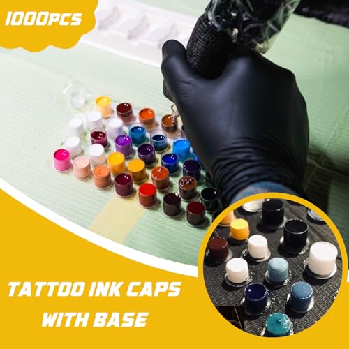 Narkysus 14mm Tattoo Ink Caps - 1000 Pcs Disposable Pigment Cups