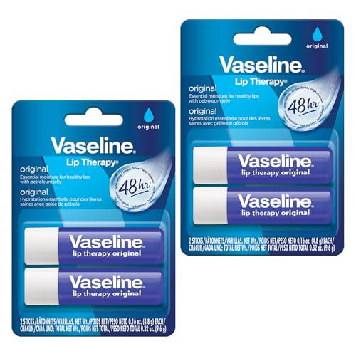 Vaseline Lip Therapy Original Lip Balm, 2-Pack, 0.16 Oz Each