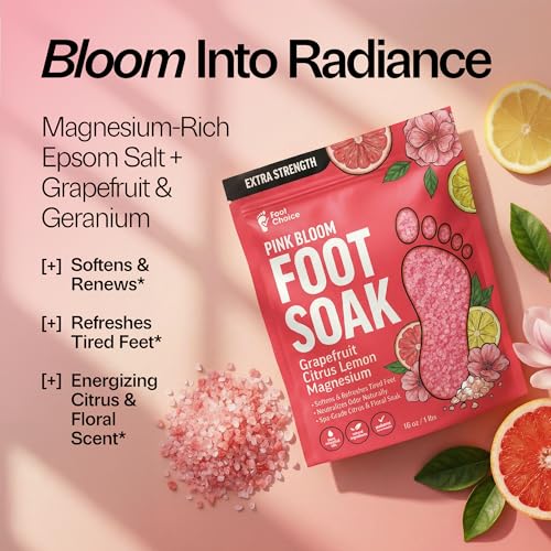 Pink Himalayan Salt Foot Soak with Grapefruit & Geranium - 1lb
