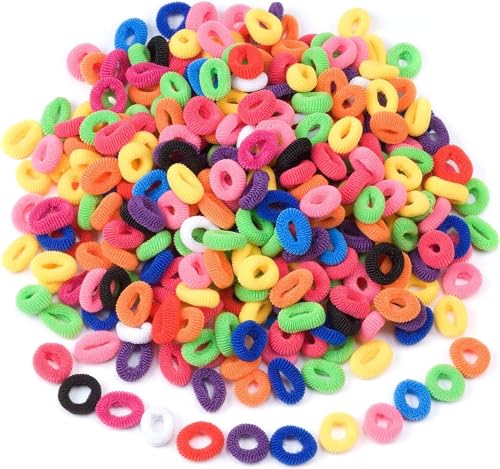 Red Ember 100pc Baby Hair Ties, Ouchless 2.5cm Ideal for Fine Hair