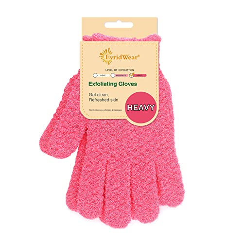 Exfoliating Shower Gloves for Men and Women - 2 Pairs