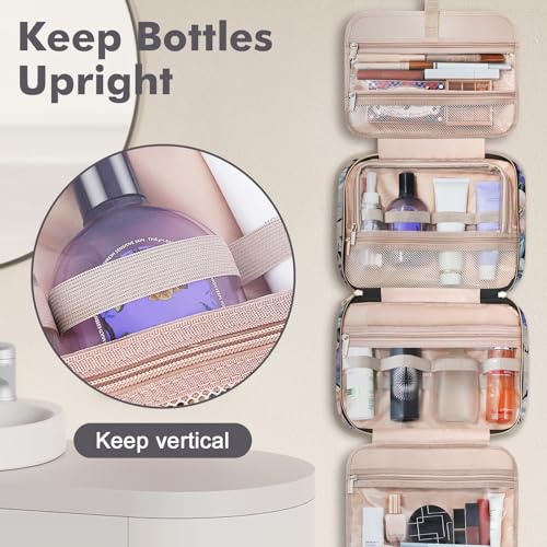 Wedama Large Hanging Toiletry Bag, Waterproof Travel Cosmetic Organizer