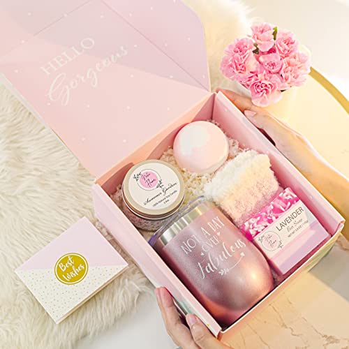 Naha Flume Spa Gift Set for Women - 6-Piece Self-Care Relaxation Basket