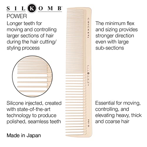 Cricket Silkomb Pro-30 Power Hair Cutting Comb - Silicone-Injected for All Hair Types