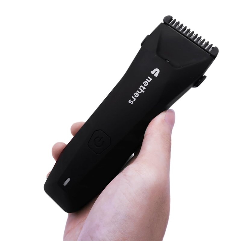 Nethers v2.0 Undercut Groin Trimmer 100% Nick Free Waterproof Replaceable NetherSafe Curved Ceramic Blades Body Groomer
