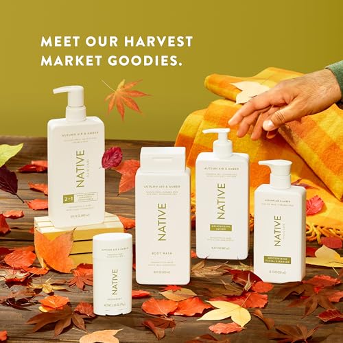 Native Body Wash - Autumn Air & Amber, 18 oz (2-Pack) - Sulfate & Paraben Free