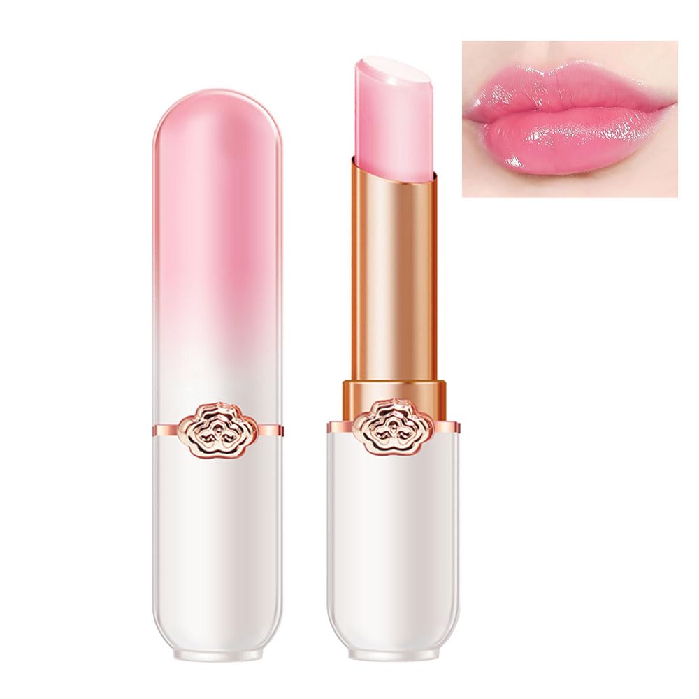 Peach Color Changing Lipstick - Long Lasting Waterproof Lip Stain | Moisturizing Lip Balm Set (6 Pcs)