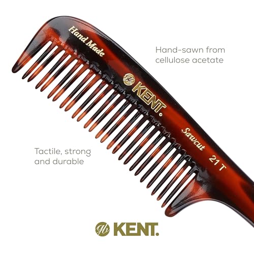 Kent 21T Large Wide Tooth Detangling Comb for Curly and Thick Hair