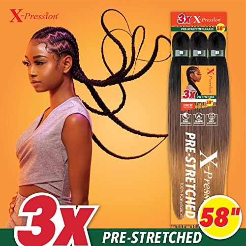 Sensationnel X-Pression 58in Pre-Stretched Braiding Hair - Blue