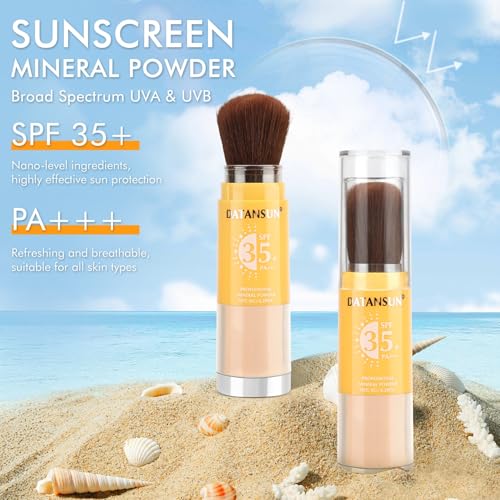 Mineral Powder Sunscreen SPF 35 - Setting Makeup for Face & Scalp