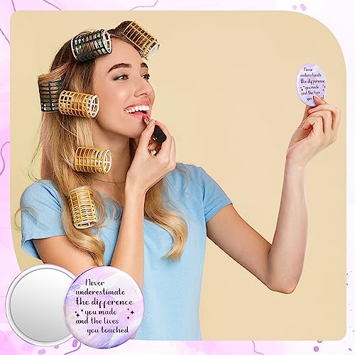 Tradder 48 Pcs Inspirational Compact Mirrors for Women and Gifts, 2.76 Inch