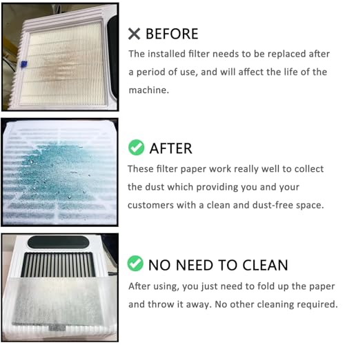 400 Sheets Disposable Nail Dust Collector Filter Paper - Universal Fit