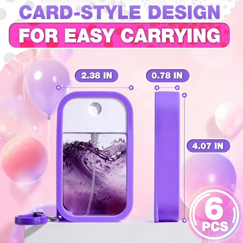 6 PCS Portable Silicone Case Spray Bottles - 50 ML Refillable Travel Containers