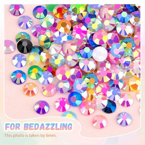 16000 Pcs 4mm Multicolored Resin Rhinestones with B7000 Glue - DIY Crafting Kit
