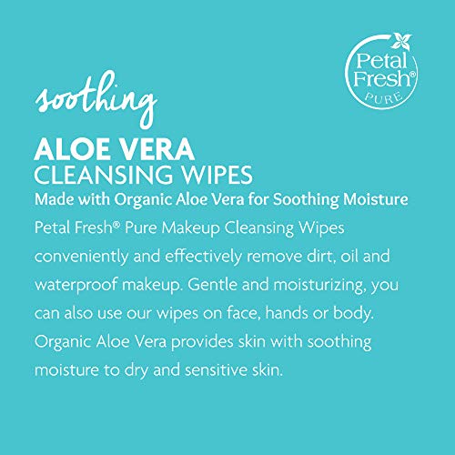 Soothing Aloe Vera Makeup Removing Cleansing Wipes - 60 Count