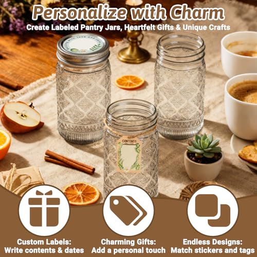 32oz Glass Mason Jars with Airtight Stainless Steel Lids - 2-Pack