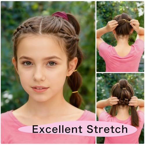 YOUXUAN 1000 Pack Mini Elastic Hair Ties for Kids - Ouchless, Strong & Stretchy