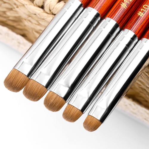 Kolinsky French Nail Brush & Dotting Pen #14 - Wooden Handle, Precision Tips