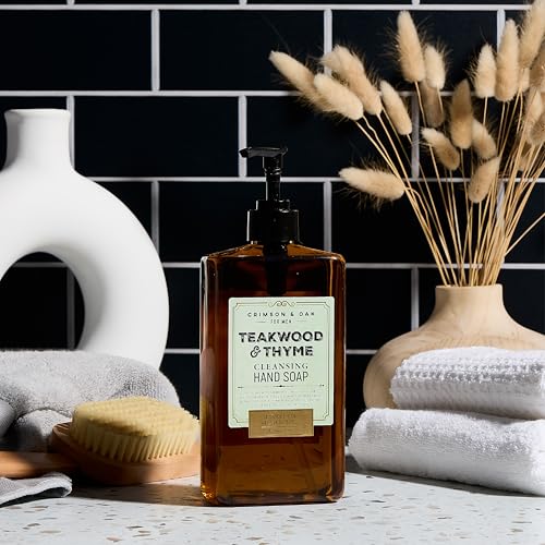 Body Prescriptions Crimson & Oak Men's Deep Cleansing Hand Soap with Pump Dispenser - 17 Fl Oz, Teakwood & Thyme