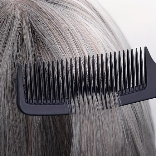 30 Pack Black Plastic Hair Combs - Individually Wrapped, Bulk Hair Grooming Tools - Gisdo