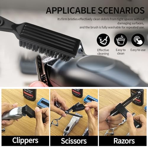 BarberTop 3 Hair Clipper Lubricating Oil Set with Dip Box & Brush